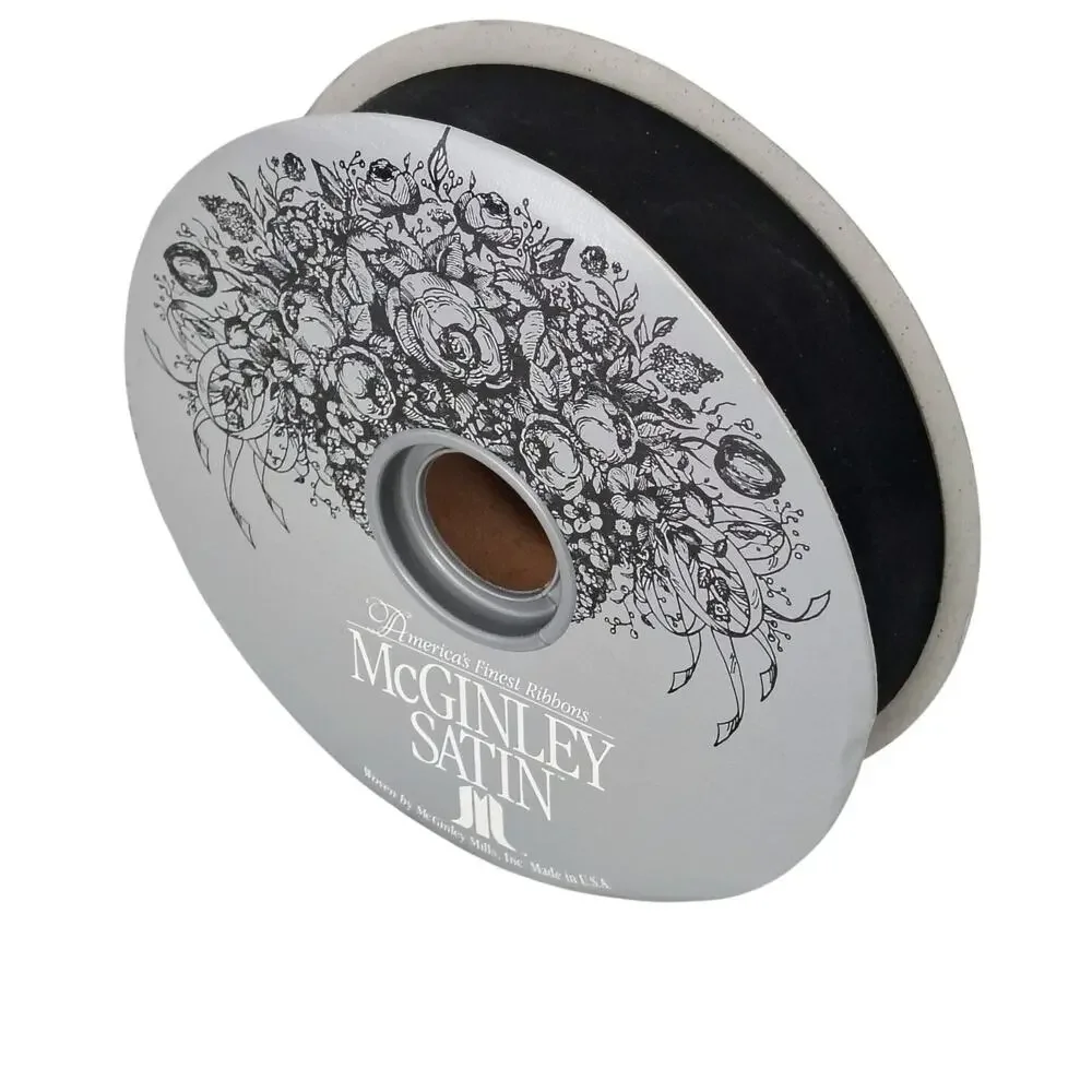 McGinley Satin Ribbon Black #9 1 5/16